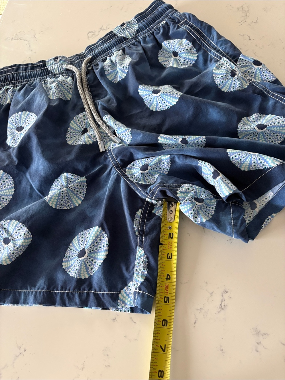 Authentic Vilebrequin Moorea Swim Trunks Blue Sea Urchin Oursinade Men’s Large - Picture 11 of 12